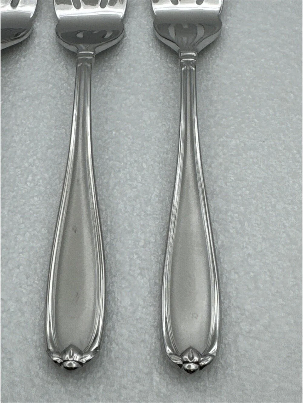 Set Of 4 Princess House BARRINGTON Salad Forks 18/10 Stainless Flatware 7”